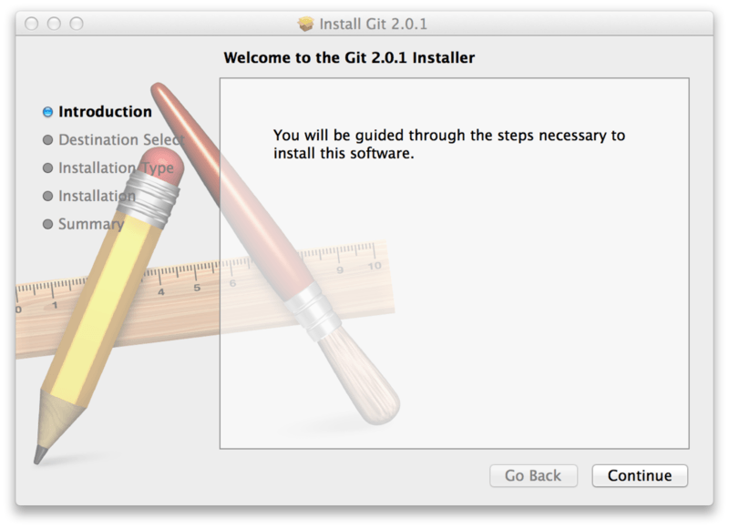 Pemasang Git pada OS X.
