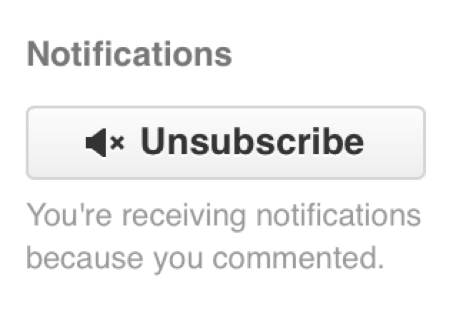 Unsubscribe from an Issue or Pull Request