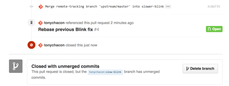 Link back to the new Pull Request in the closed Pull Request timeline